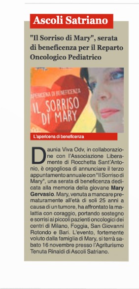 Il Sorriso di Mary - Ascoli Satriano